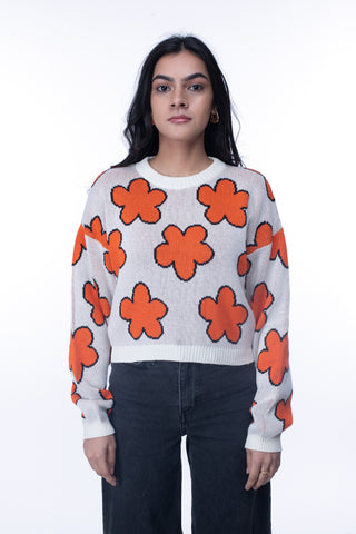 Orange Blossom Knit Sweater