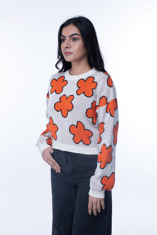 Orange Blossom Knit Sweater