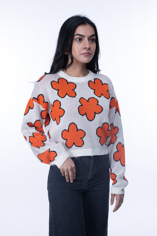 Orange Blossom Knit Sweater