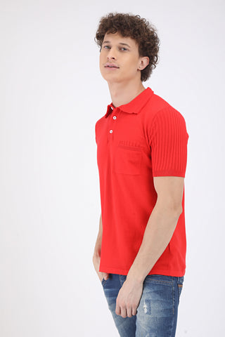 Red Collar Shirt