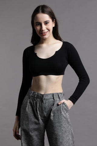 Scoop Neck Crop Top