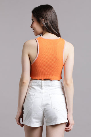 Colorblock Rib-knit Tank Top