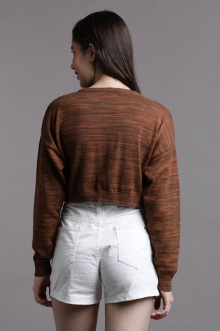 Luxe Jacquard Crop Sweater