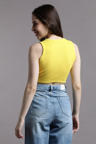 Sunny side cut out crop top