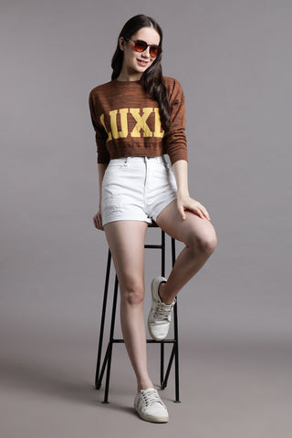 Luxe Jacquard Crop Sweater