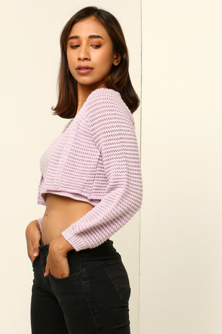 TEXTURED TUBE TOP WITH CARDIGAN