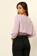 TEXTURED TUBE TOP WITH CARDIGAN