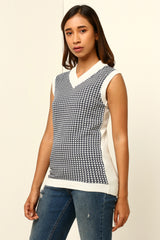 HOUNDSTOOTH VEST/TOP (LTL1004-W2)