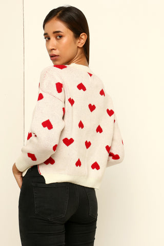 KNIT HEART SWEATER (LTP1032-W2) MFC