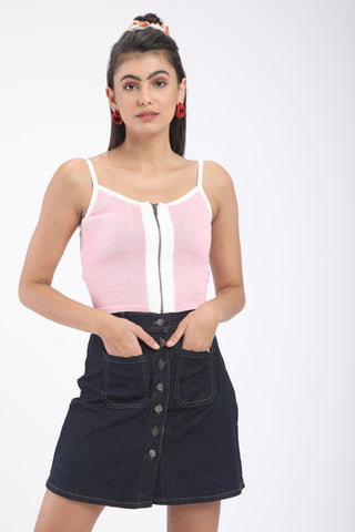 ZIP UP CROP TOP (BM253-R4)