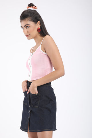 ZIP UP CROP TOP (BM253-R4)